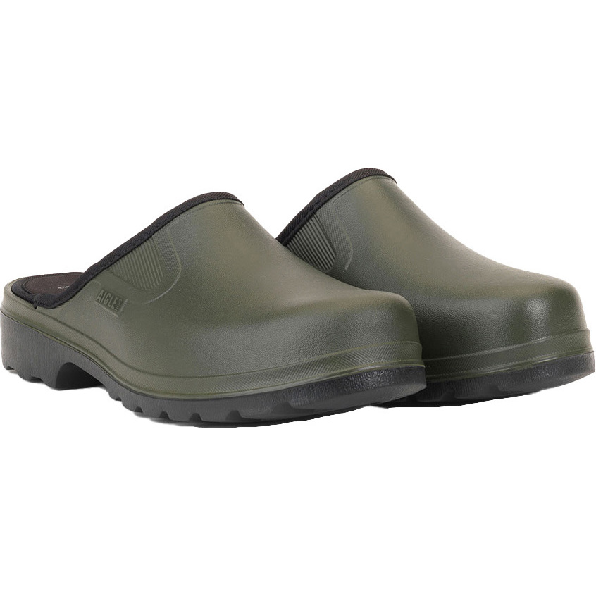 Aigle Taden 2 Mens Ultra-Leicht Clogs NB5516 - Khaki / Schwarz